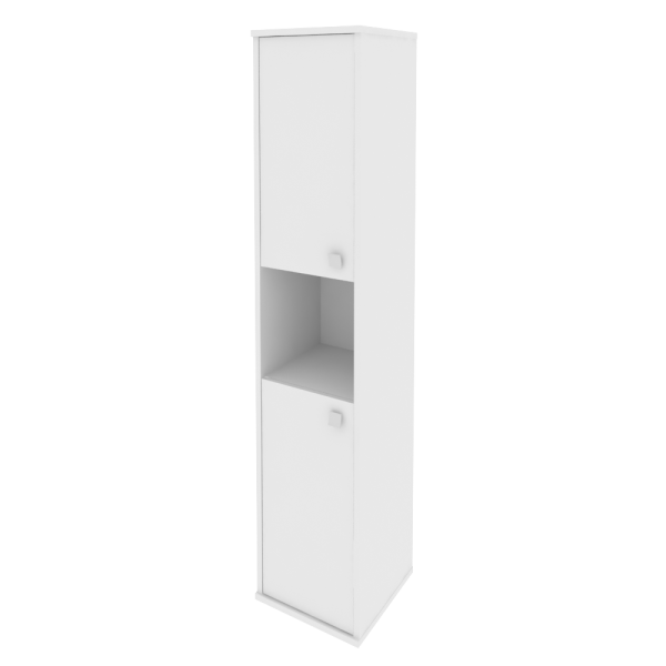 Шкаф высокий узкий левый/правый (2 низкие двери ЛДСП) Л.СУ-1.5 Л/Пр