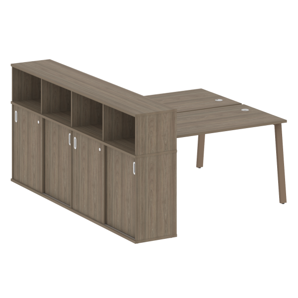 Рабочая станция на А-образном м/к с опорным шкафом-купе БА.РС-СШК-4.3