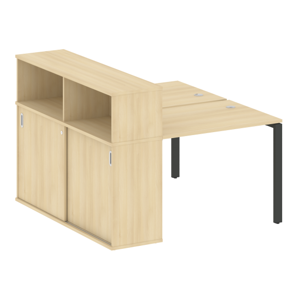 Рабочая станция на П-образном м/к с опорным шкафом-купе БП.РС-СШК-2.1