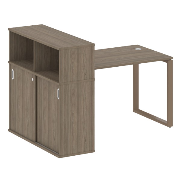 Стол письменный на О-образном м/к с опорным шкафом-купе БО.РС-СШК-3.2