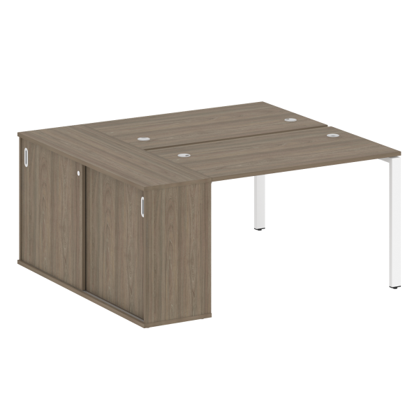 Рабочая станция на П-образном м/к с опорным шкафом-купе БП.РС-СШК-1.2