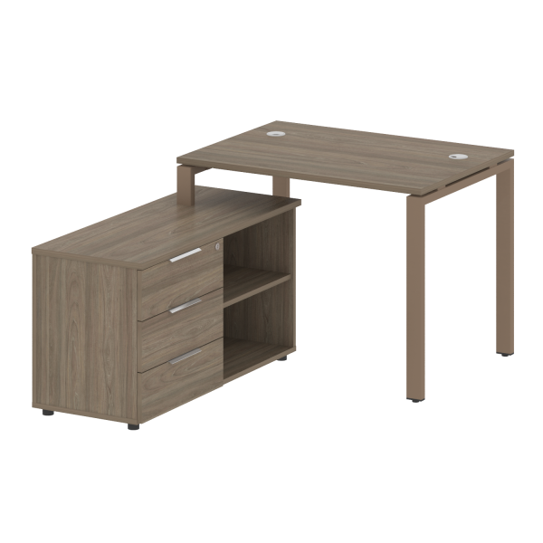 Рабочая станция на П-образном м/к с опорной тумбой левая БП.РС-СТС-2.1 Л