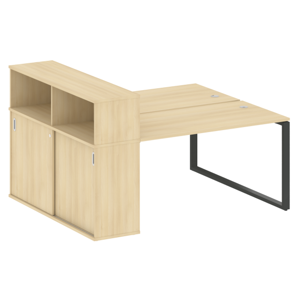Рабочая станция на О-образном м/к с опорным шкафом-купе БО.РС-СШК-2.3