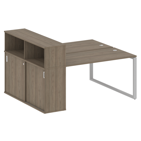 Рабочая станция на О-образном м/к с опорным шкафом-купе БО.РС-СШК-2.3