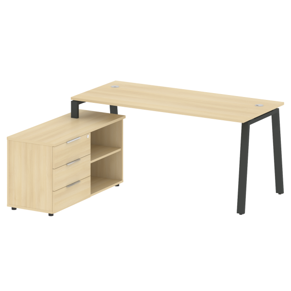 Рабочая станция на А-образном м/к с опорной тумбой левая БА.РС-СТС-2.4 Л