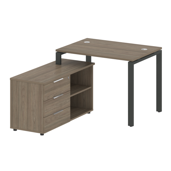 Рабочая станция на П-образном м/к с опорной тумбой левая БП.РС-СТС-2.1 Л