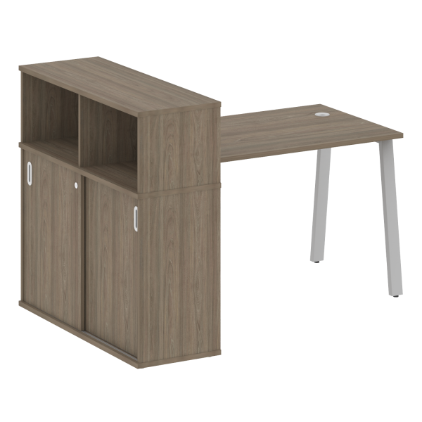 Стол письменный на А-образном м/к с опорным шкафом-купе БА.РС-СШК-3.2