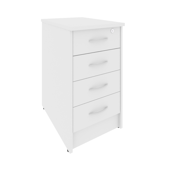 Тумба приставная (4 ящика фолдинг, с замком) А.ТП-4.1F