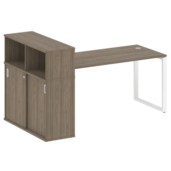 Стол письменный на О-образном м/к с опорным шкафом-купе БО.РС-СШК-3.4