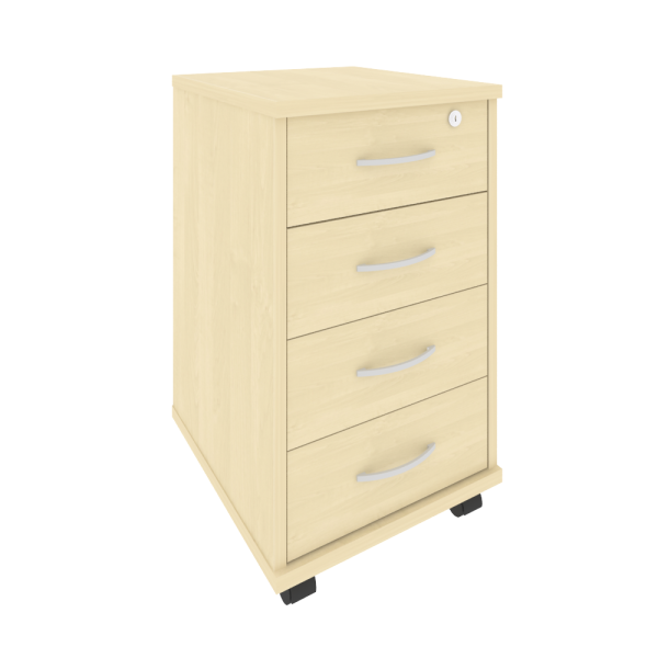 Тумба подкатная (4 ящика фолдинг, с замком) А.ТМ-4F