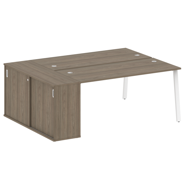 Рабочая станция на А-образном м/к с опорным шкафом-купе БА.РС-СШК-1.4