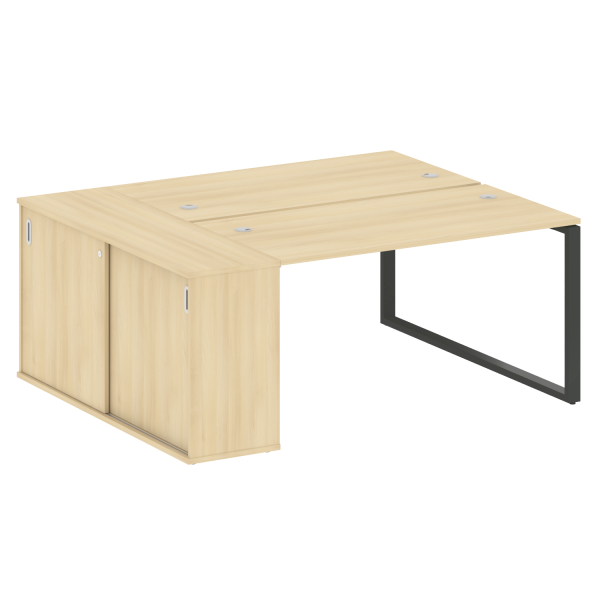 Рабочая станция на О-образном м/к с опорным шкафом-купе БО.РС-СШК-1.3