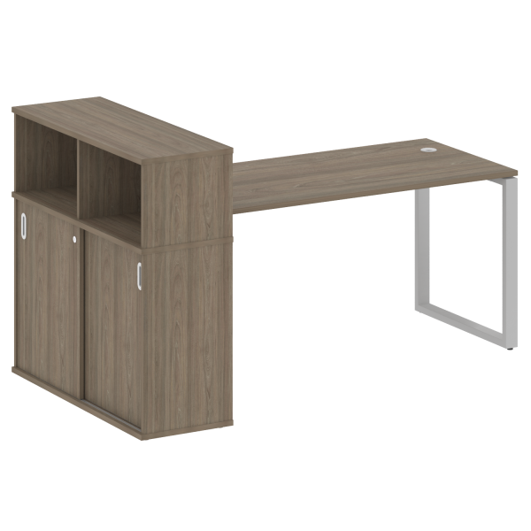 Стол письменный на О-образном м/к с опорным шкафом-купе БО.РС-СШК-3.4
