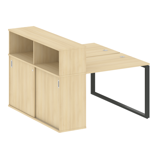 Рабочая станция на О-образном м/к с опорным шкафом-купе БО.РС-СШК-2.1