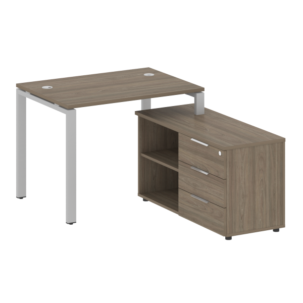 Рабочая станция на П-образном м/к с опорной тумбой правая БП.РС-СТС-2.1 Пр