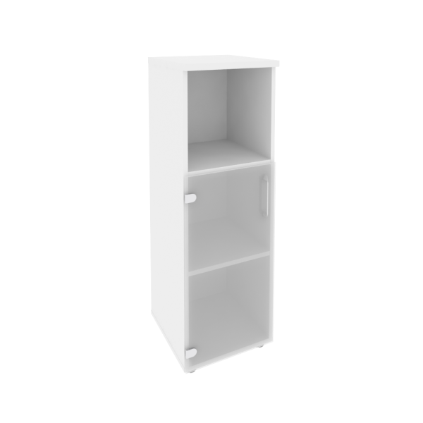 Шкаф средний узкий левый (1 низкий фасад стекло) O.SU-2.2(L)