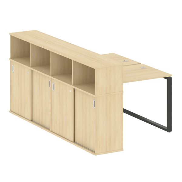 Рабочая станция на О-образном м/к с опорным шкафом-купе БО.РС-СШК-4.1