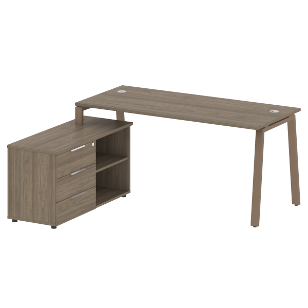 Рабочая станция на А-образном м/к с опорной тумбой левая БА.РС-СТС-2.4 Л