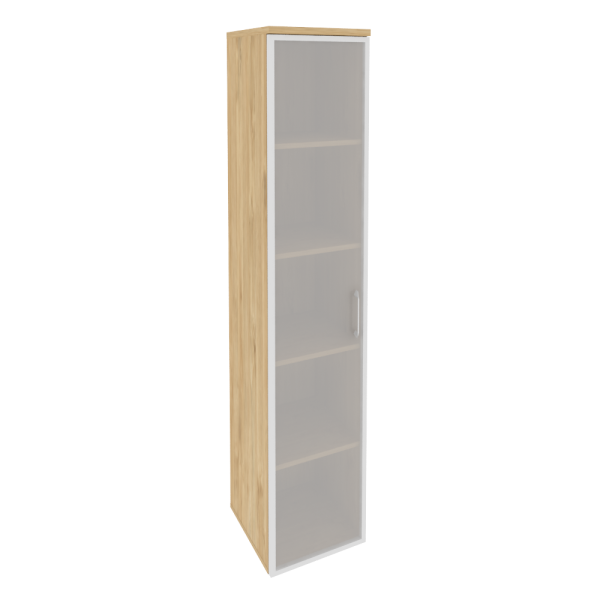 Шкаф высокий узкий левый (1 высокий фасад стекло в раме) O.SU-1.10R(L)