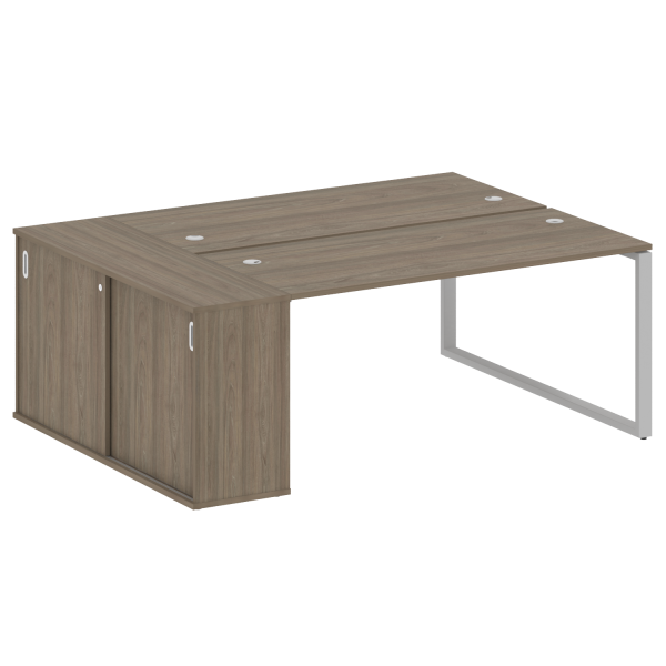 Рабочая станция на О-образном м/к с опорным шкафом-купе БО.РС-СШК-1.4
