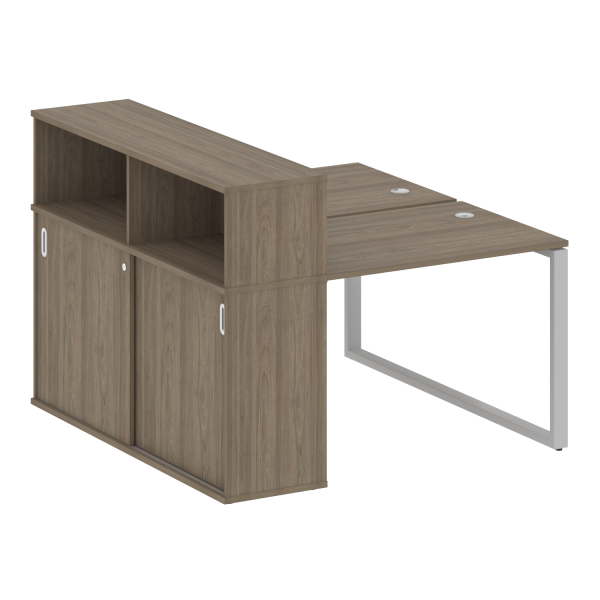Рабочая станция на О-образном м/к с опорным шкафом-купе БО.РС-СШК-2.1