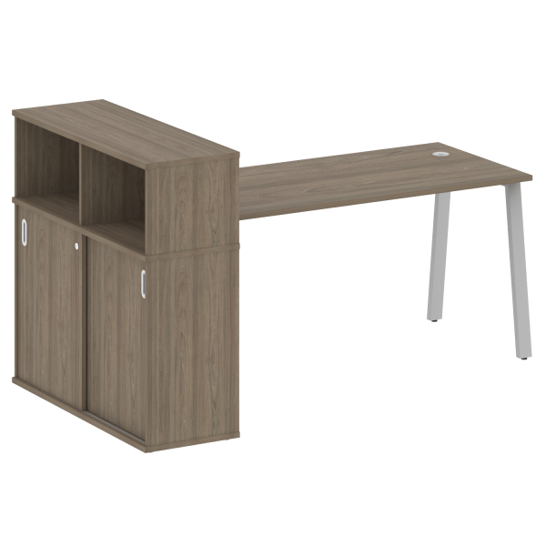 Стол письменный на А-образном м/к с опорным шкафом-купе БА.РС-СШК-3.4
