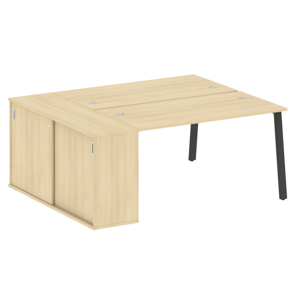 Рабочая станция на А-образном м/к с опорным шкафом-купе БА.РС-СШК-1.3