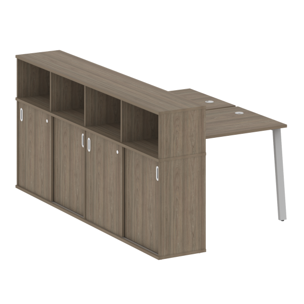 Рабочая станция на А-образном м/к с опорным шкафом-купе БА.РС-СШК-4.1