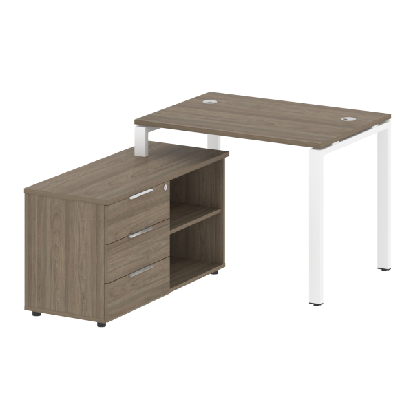 Рабочая станция на П-образном м/к с опорной тумбой левая БП.РС-СТС-2.1 Л