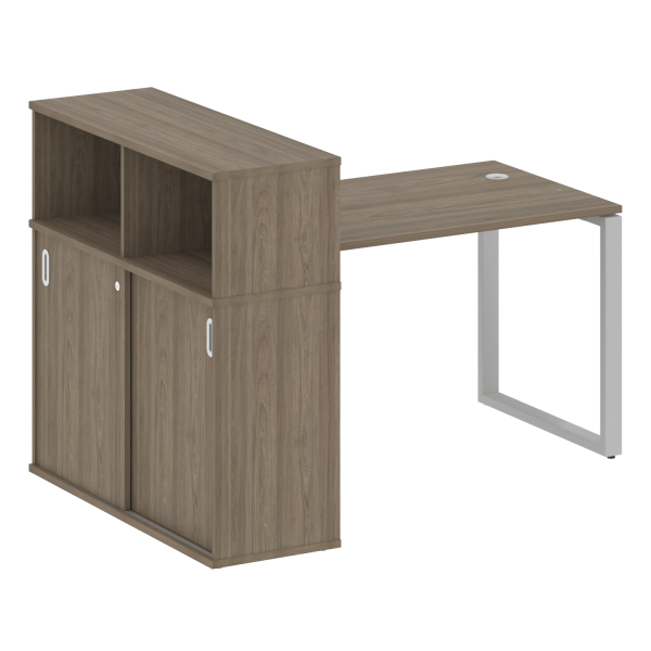 Стол письменный на О-образном м/к с опорным шкафом-купе БО.РС-СШК-3.2