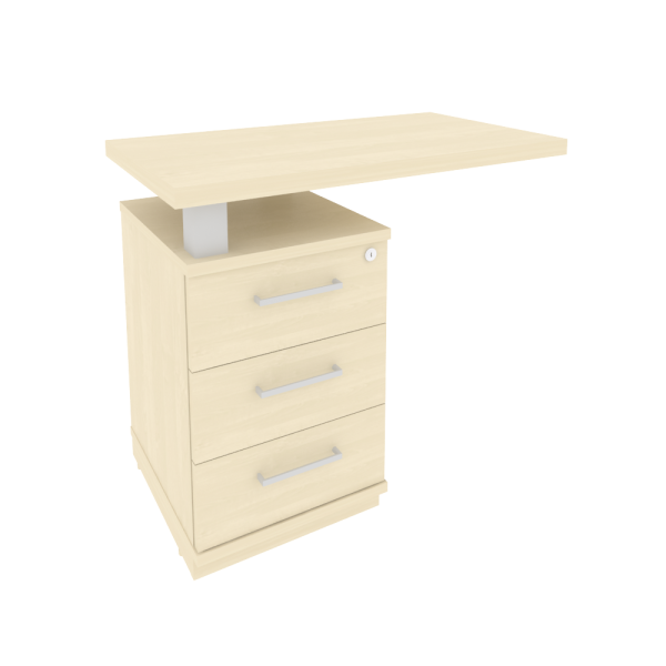 Тумба приставная с топом для прямоугольного стола левая (определяется в зависимости от стороны стола KTP-1 (L)