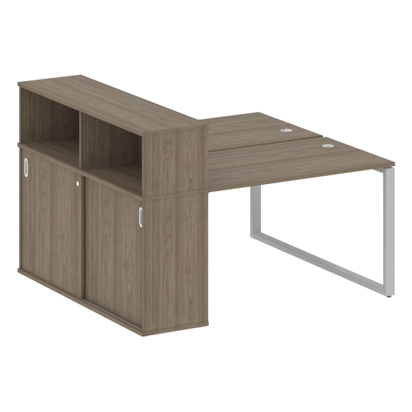 Рабочая станция на О-образном м/к с опорным шкафом-купе БО.РС-СШК-2.2