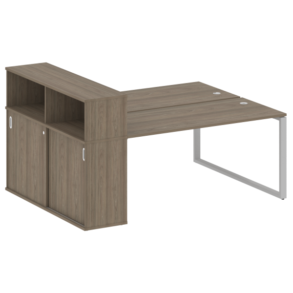 Рабочая станция на О-образном м/к с опорным шкафом-купе БО.РС-СШК-2.4