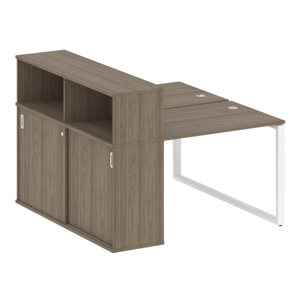Рабочая станция на О-образном м/к с опорным шкафом-купе БО.РС-СШК-2.1