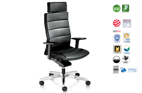 CHAMP КРЕСЛО ВЫСОК.СПИНКА КОЖА ЧЕРНЫЙ/КОЖА 3C22 0781000016 2304 3217 520304 610217 709304 801