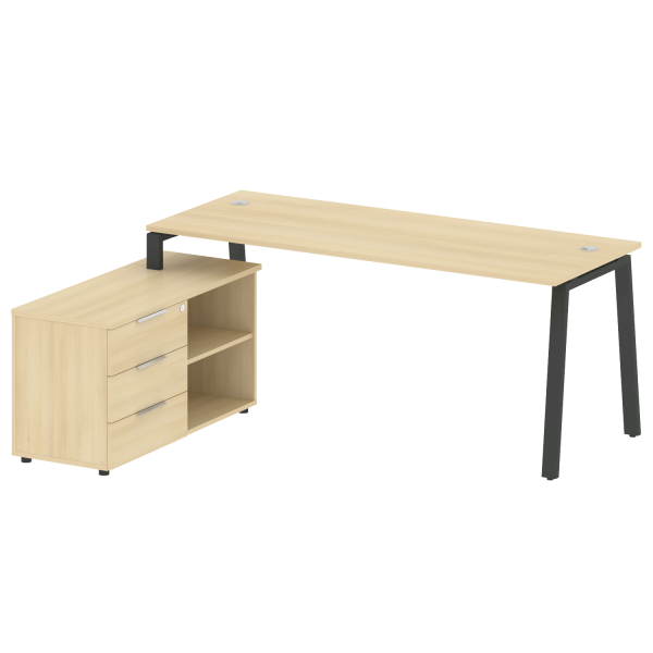 Рабочая станция на А-образном м/к с опорной тумбой левая БА.РС-СТС-2.5 Л