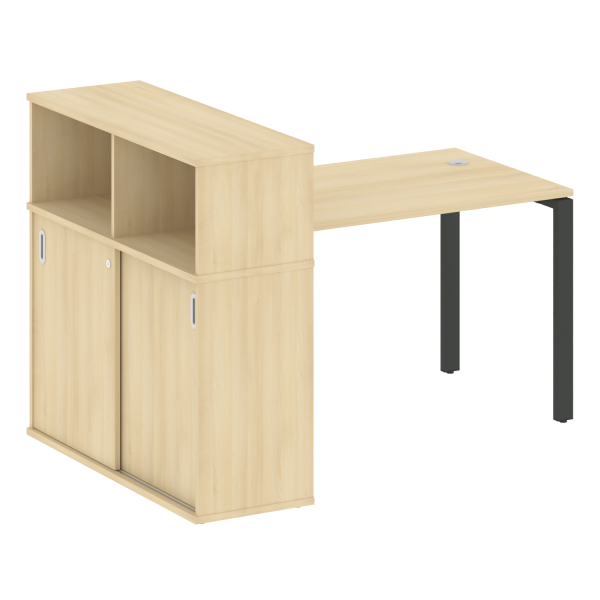 Стол письменный на П-образном м/к с опорным шкафом-купе БП.РС-СШК-3.2