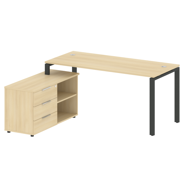 Рабочая станция на П-образном м/к с опорной тумбой левая БП.РС-СТС-2.4 Л