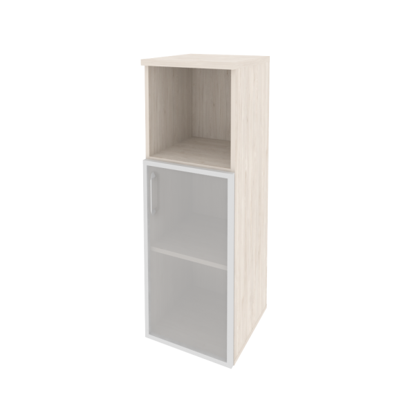 Шкаф средний узкий правый (1 низкий фасад стекло в раме) O.SU-2.2R(R)