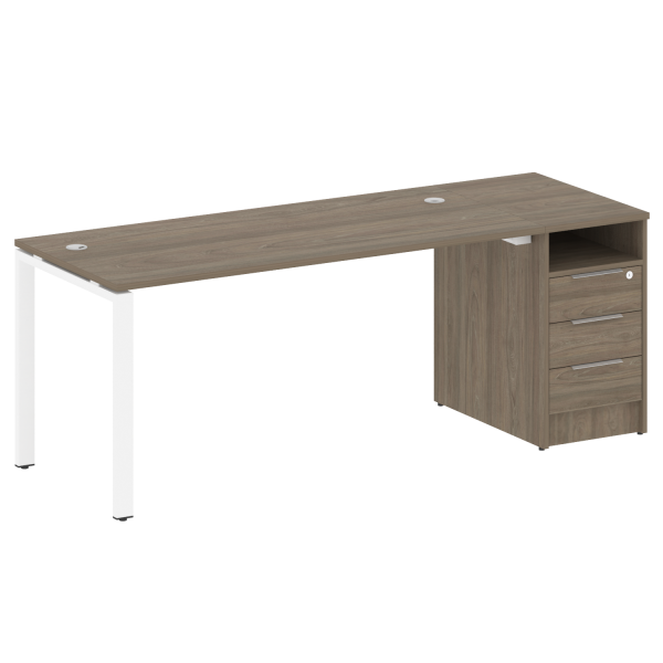 Рабочая станция на П-образном м/к с опорной тумбой БП.РС-СТП -1.4