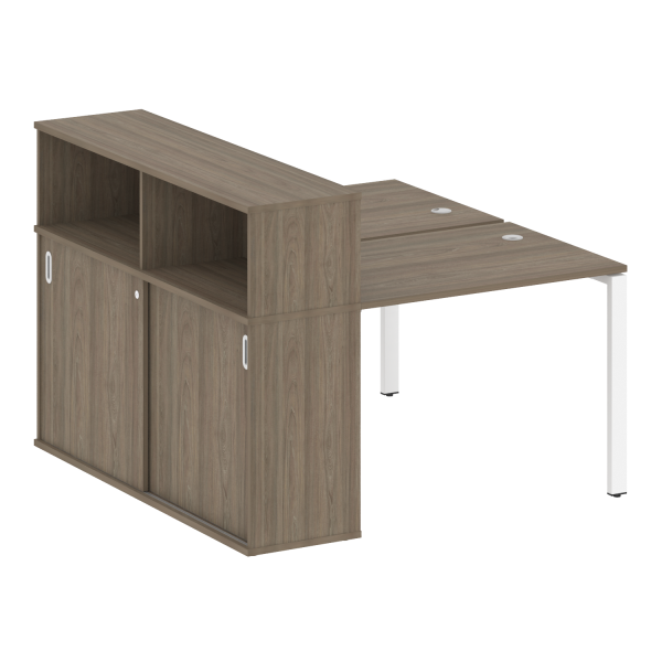 Рабочая станция на П-образном м/к с опорным шкафом-купе БП.РС-СШК-2.1