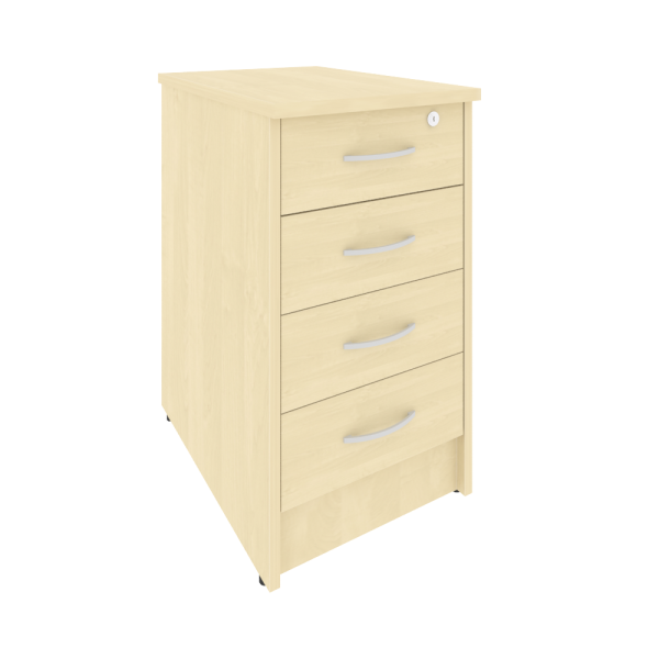 Тумба приставная (4 ящика фолдинг, с замком) А.ТП-4.1F