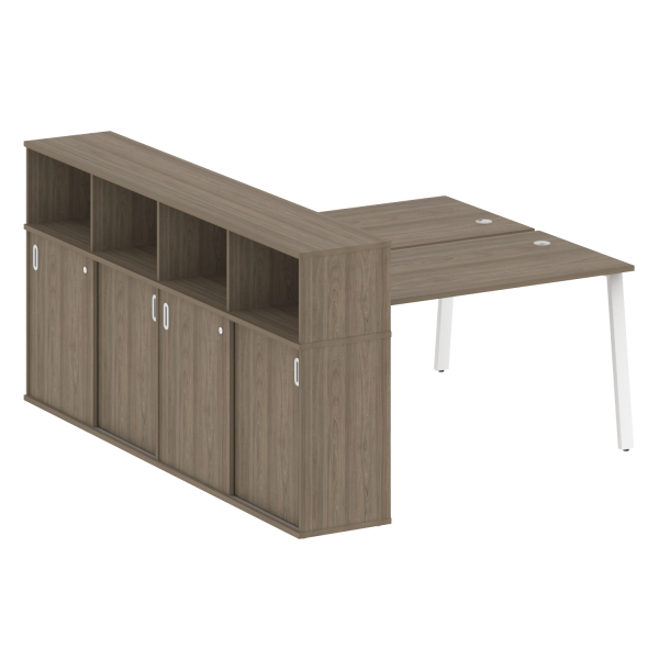 Рабочая станция на А-образном м/к с опорным шкафом-купе БА.РС-СШК-4.3