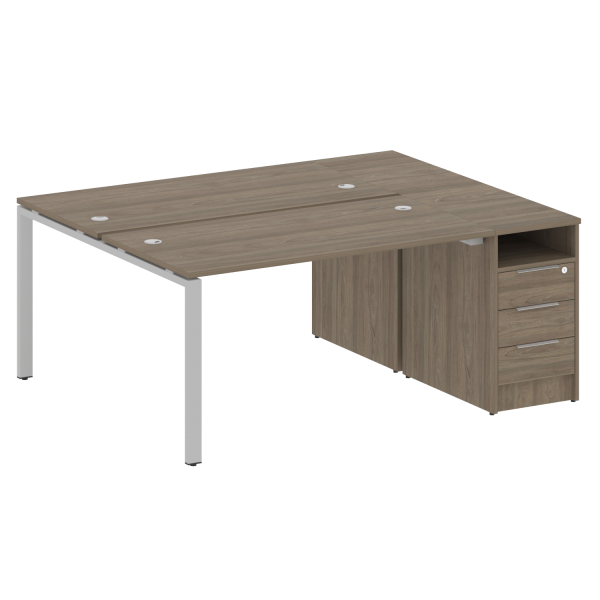 Рабочая станция на П-образном м/к с опорной тумбой БП.РС-СТП-2.3