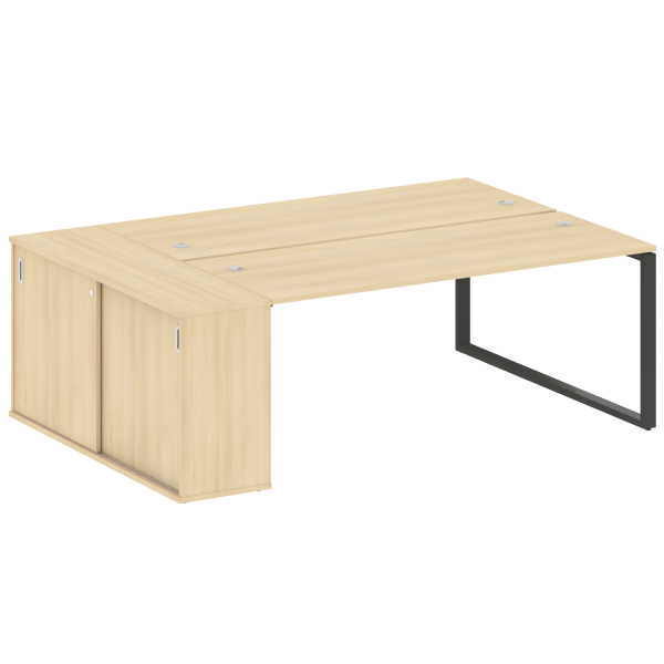 Рабочая станция на О-образном м/к с опорным шкафом-купе БО.РС-СШК-1.5