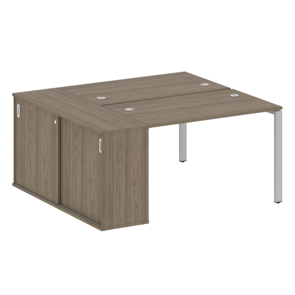 Рабочая станция на П-образном м/к с опорным шкафом-купе БП.РС-СШК-1.2