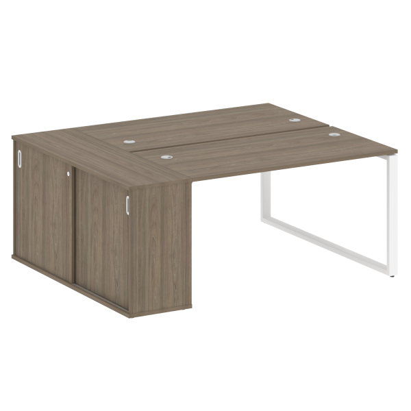 Рабочая станция на О-образном м/к с опорным шкафом-купе БО.РС-СШК-1.3