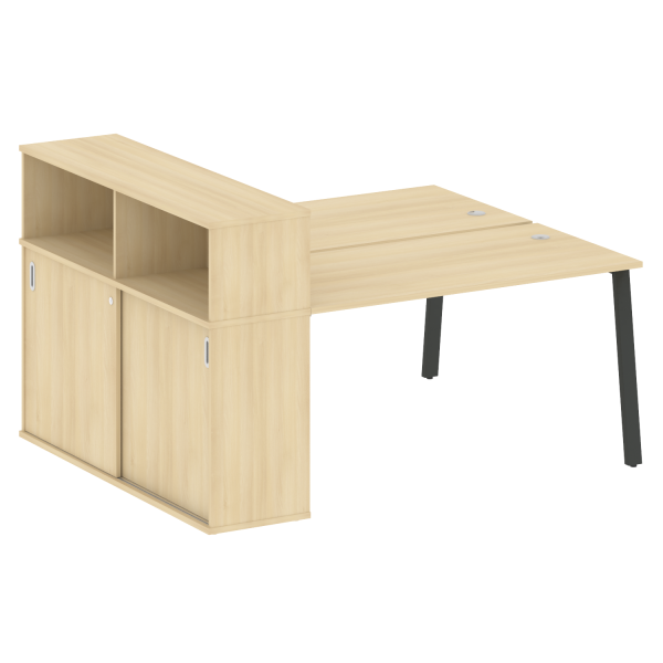 Рабочая станция на А-образном м/к с опорным шкафом-купе БА.РС-СШК-2.3
