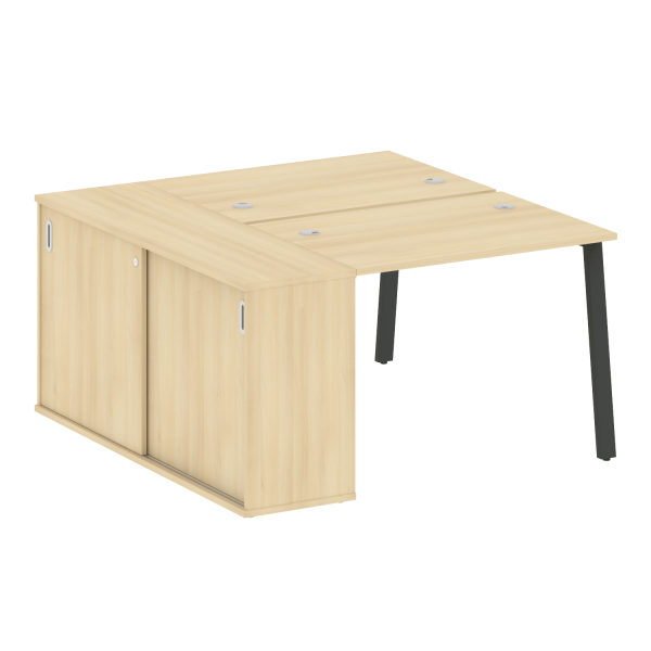 Рабочая станция на А-образном м/к с опорным шкафом-купе БА.РС-СШК-1.1