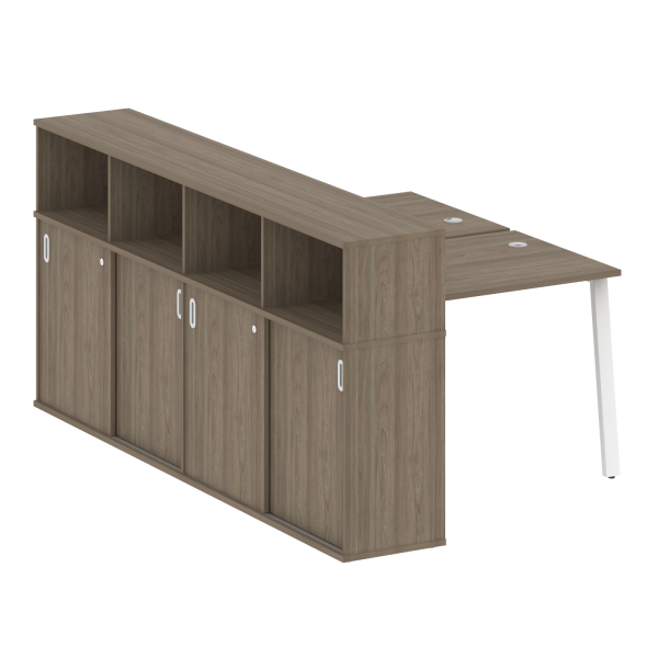 Рабочая станция на А-образном м/к с опорным шкафом-купе БА.РС-СШК-4.1